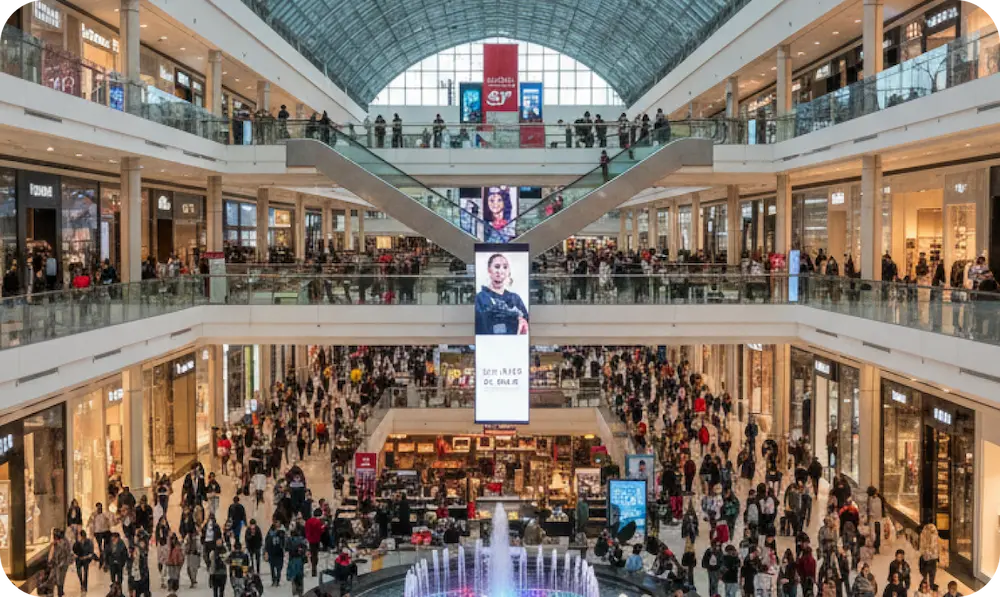 ảnh trong trung tâm thương mại